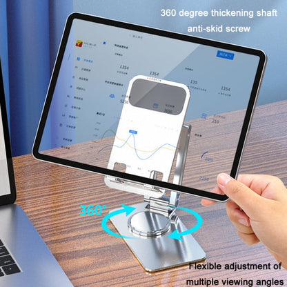 Portable Mobile Phone Tablet Desktop Stand, K5 Silver, All Metal Silver, All Metal Gray, Square Swivel Silver, Square Swivel Dark Gray