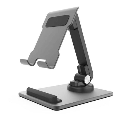 Portable Mobile Phone Tablet Desktop Stand, K5 Silver, All Metal Silver, All Metal Gray, Square Swivel Silver, Square Swivel Dark Gray