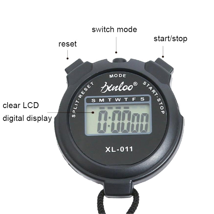 XINLONG XL-011 Display Single Memory Stopwatch Running Fitness Training Electronic Timer, XL-011 Orange, XL-011 Black, XL-011 Blue, XL-011 Red