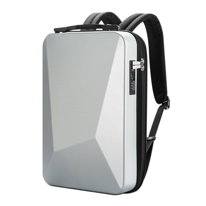 Bopai 61-93318A Hard Shell Waterproof and Expandable Backpack with USB Charging Hole, Spec:, Regular (Silver), Password (Silver), Regular (Black), Password (Black)