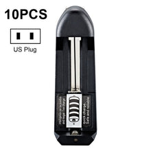 10 PCS BMAX Single Slot Direct Insert Power Supply 18650 Lithium Battery Charger, Single Slot EU Plug(Black), Single Slot US Plug(Black)