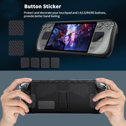JYS For Steam Deck Handheld TPU Case + Touchpad Button Sticker, TPU Case + Touchpad Button Sticker