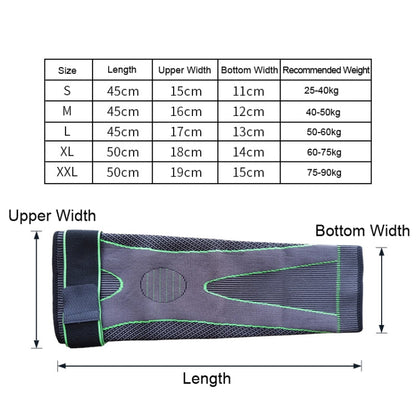 Nylon Knitted Riding Sports Extended Knee Pads, XXL