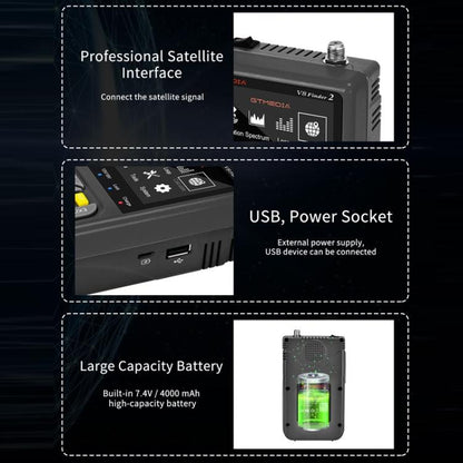 GTMedia Full HD Digital Satellite Finder With 3.5 Inch LCD Screen, With Bag