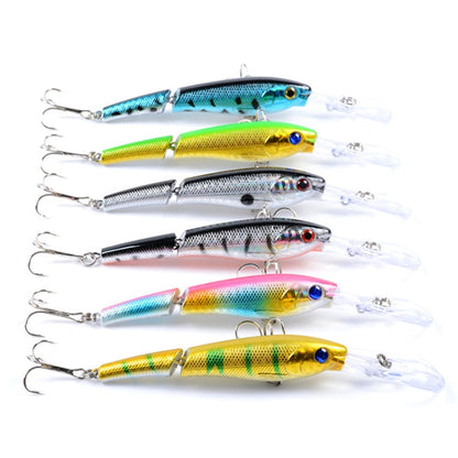 M0208 13.3cm/13.4g Lure Bionic Multi-section Mino Fake Lure Plastic Lure, M0208 6, M0208 1, M0208 2, M0208 3, M0208 4