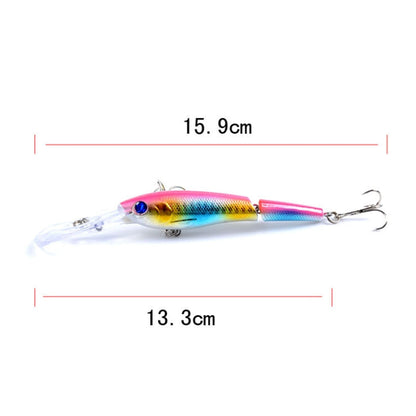 M0208 13.3cm/13.4g Lure Bionic Multi-section Mino Fake Lure Plastic Lure, M0208 6, M0208 1, M0208 2, M0208 3, M0208 4