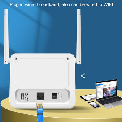 VR312 4G LTE Router 4G CPE FDD/TDD Card Mobile Router MOD Malay Version EU Plug, VR312 EU Plug White