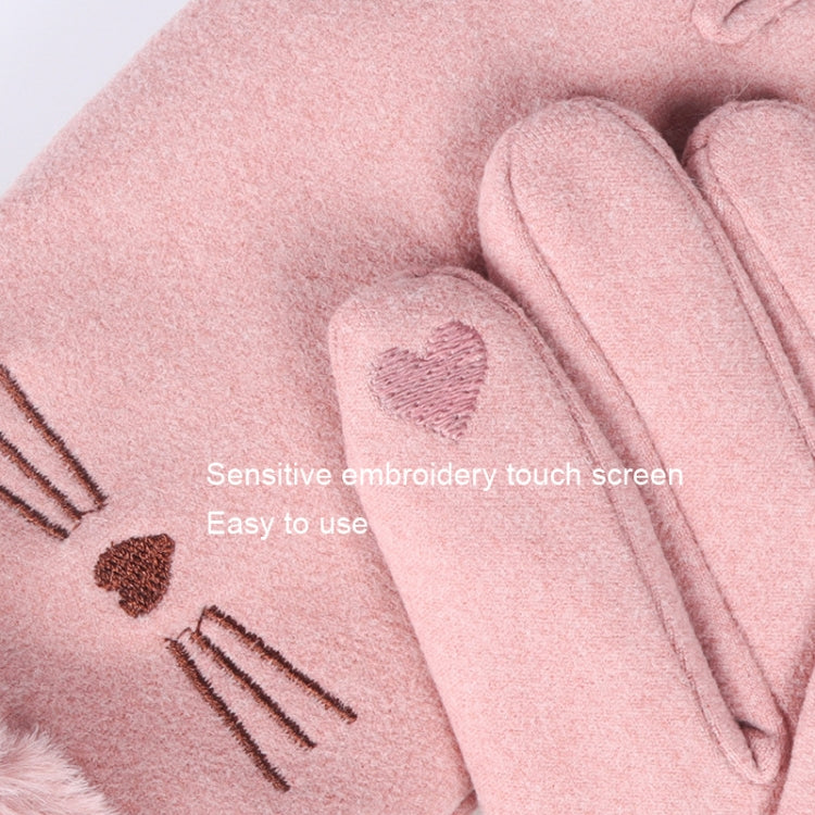 A56 Keep Warm Touch Screen Plus Velvet Thick Anti-Cold Riding Gloves, A56 Gray, A56 Black, A56 Pink