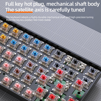 ZIYOU LANG K68 68 Keys Bluetooth Wireless Dual Model Mechanical Keyboard, Style:, Red Shaft Version (Shimmering), Green Shaft Version (Gray), Red Shaft Version (Gray)