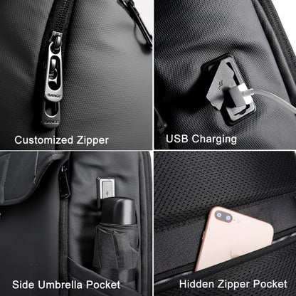 BANGE BG-2575  Anti theft Waterproof Laptop Backpack 15.6 Inch Daily Work Business Backpack, BG-2575 Black