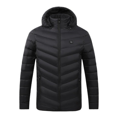 USB Winter Electric Heated Jacket Warm Thermal Jacket, 4 Zone Blue S, 4 Zone Blue M, 4 Zone Blue L, 4 Zone Blue XL, 4 Zone Blue XXL, 4 Zone Blue 3XL, 4 Zone Blue 4XL, 4 Zone Black  S, 4 Zone Black  M, 4 Zone Black  L, 4 Zone Black  XL, 4 Zone Black  XX...