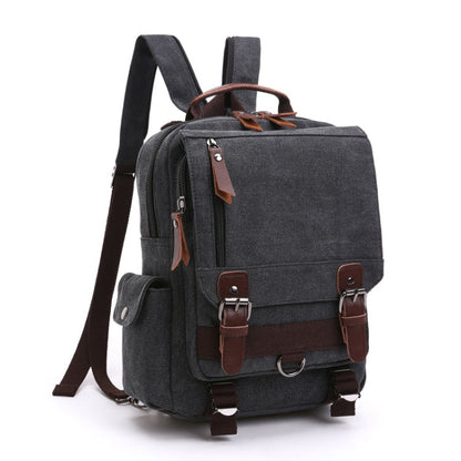 Outdoor Travel Messenger Canvas Chest Bag, Brown, Dark Blue, Khaki, Black, Brown Backpack, Dark Blue Backpack, Black Backpack, Green Backpack, Red Backpack, Gray Backpack, Blue Backpack, Green, Red, Gray, Blue