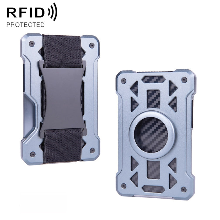 For AirTag 2nd Gen / AirTag 1st Gen Card Holder Metal Anti-Theft RFID Wallet, ak-4 B Gray, ak-4 A Black, ak-4 A Blue, ak-4 A  Silver, ak-4 A  Gray, ak-4 B  Black, ak-4 B Silver, ak-4 B Blue