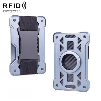 For AirTag 2nd Gen / AirTag 1st Gen Card Holder Metal Anti-Theft RFID Wallet, ak-4 B Gray, ak-4 A Black, ak-4 A Blue, ak-4 A  Silver, ak-4 A  Gray, ak-4 B  Black, ak-4 B Silver, ak-4 B Blue