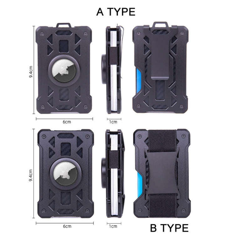 For AirTag 2nd Gen / AirTag 1st Gen Card Holder Metal Anti-Theft RFID Wallet, ak-4 B Gray, ak-4 A Black, ak-4 A Blue, ak-4 A  Silver, ak-4 A  Gray, ak-4 B  Black, ak-4 B Silver, ak-4 B Blue