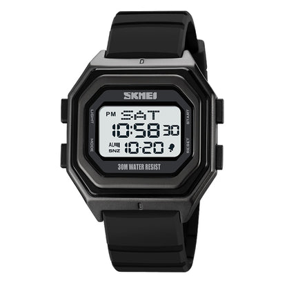 SKMEI 1875 Men Outdoor Electronic Watch Timing Multi-Functional Watch, Style:, 1875 Steel Band Black Machine, 1875 Silicone Band White Machine, 1875 Silicone Band Black Machine, 1875 Steel Band White Machine