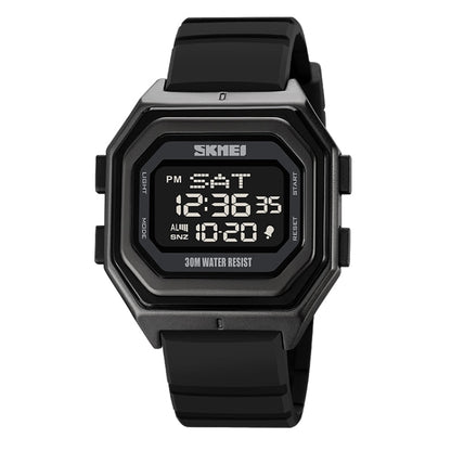 SKMEI 1875 Men Outdoor Electronic Watch Timing Multi-Functional Watch, Style:, 1875 Steel Band Black Machine, 1875 Silicone Band White Machine, 1875 Silicone Band Black Machine, 1875 Steel Band White Machine