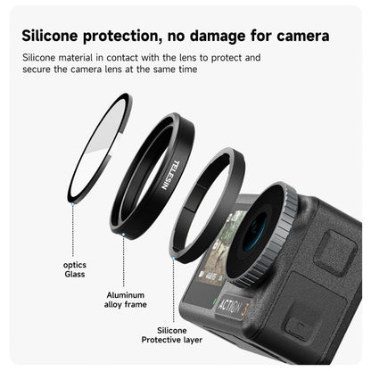 For DJI OSMO Action 3 / 4  TELESIN ND CPL Filter Set Aluminium Alloy Frame Lens, CPL+ND8/16/32