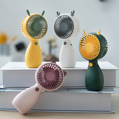 2pcs MLS6035 USB Mini Charging With Lanyard Small Fan, Style Random Delivery, MLS6035 Yellow, MLS6035 Green, MLS6035 Pink