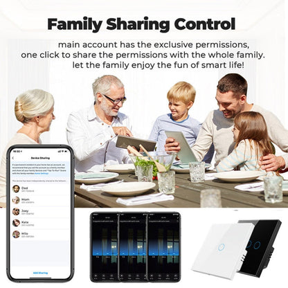 Tuya ZigBee Zero Firewire Touch Wall Remote Control Switch Light Control Voice Switch EU Plug, Style:, 1 Gang (White), 2 Gang (White), 3 Gang (White), 1 Gang (Black), 2 Gang (Black), 3 Gang (Black)