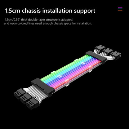 5V ARGB Neon Color Line, 24pin Motherboard Power Supply Light Wire Black, Double 8pin Graphics Card Power Supply Wire Black, 24pin Motherboard Power Supply Light Wire White, Double 8pin Graphics Card Power Supply Wire White