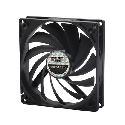 FANNER Ice Soul F10015 Desktop Computer Radiator PWM Intelligent Speed Regulation Ultra-thin Chassis Fan, F10015