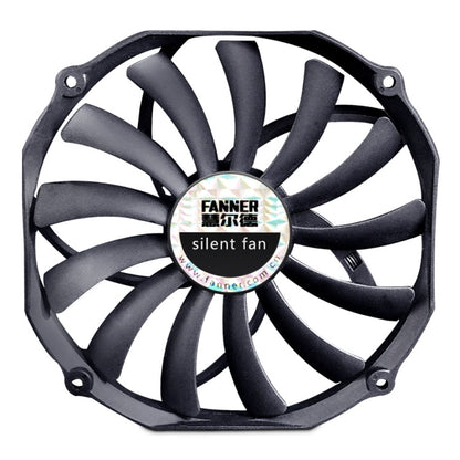 FANNER Ice Soul F14015 4PIN PWM Ultra-thin Chassis Fan Desktop Computer Radiator, F14015