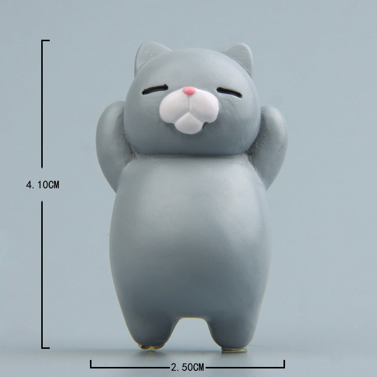 Cartoon Cat Fridge Magnet Resin Ornament Ornament, With Magnetic Sticker, Without Magnetic Sticker