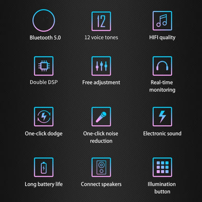 NC-A1 Bluetooth 5.0 Sound Card 12 Kinds Of Sound Effects Support Real-Time Monitoring, NC-A1
