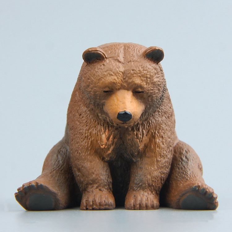 Warm Series Sitting Sleepy Zoo Figure Fridge Magnets, Fat Cat, Brown Bear, Pug dog