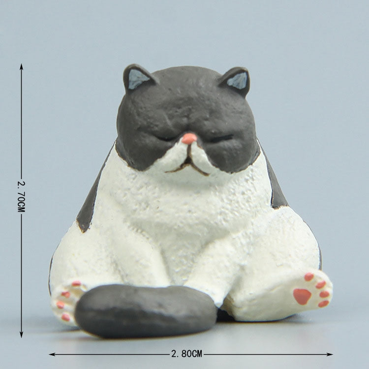 Warm Series Sitting Sleepy Zoo Figure Fridge Magnets, Fat Cat, Brown Bear, Pug dog