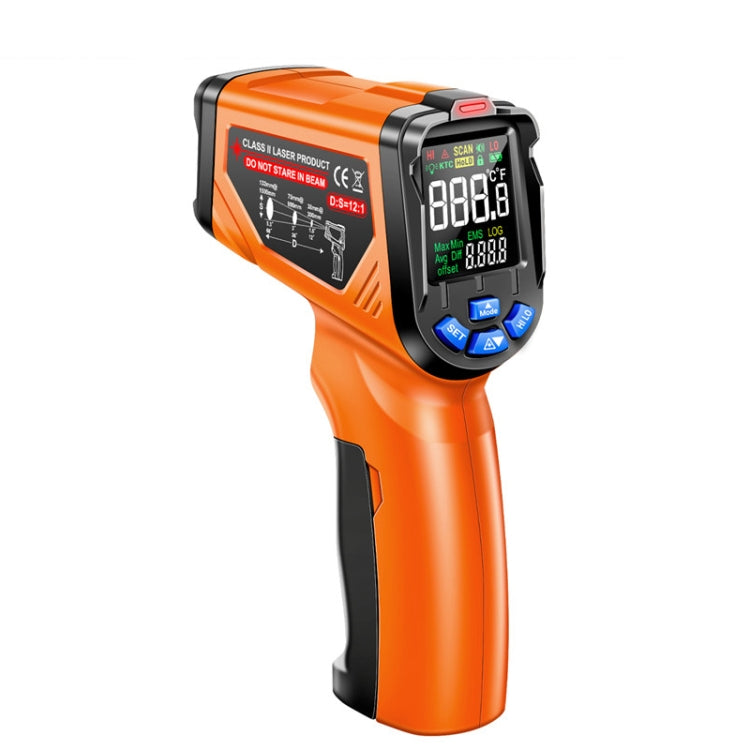 ANENG TH06 Oil Temperature High Precision Thermometer Laser Baking Infrared Water Thermometer, TH06 Orange, TH06 Black