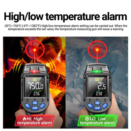 ANENG TH06 Oil Temperature High Precision Thermometer Laser Baking Infrared Water Thermometer, TH06 Orange, TH06 Black