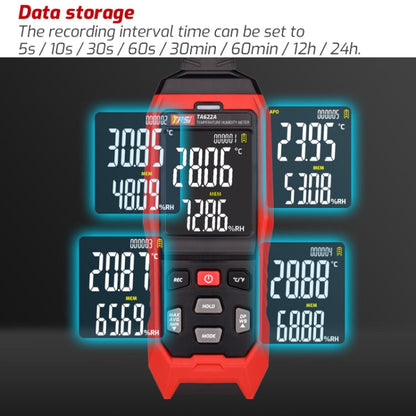 Temperature Humidity Meter Digital Dew Point Thermometer, TASI TA622A, TASI TA622B USB Computer Connection