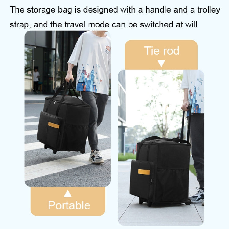 BUBM Computer Host Detachable Trolley Shockproof Waterproof Storage Bag With Wheels, 27 inch