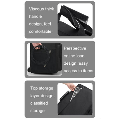 BUBM Computer Host Detachable Trolley Shockproof Waterproof Storage Bag With Wheels, 27 inch