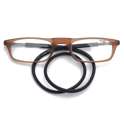 Portable Magnetic Hanging Neck Retractable Reading Glasses, +100, +125, +150, +175, +200, +225