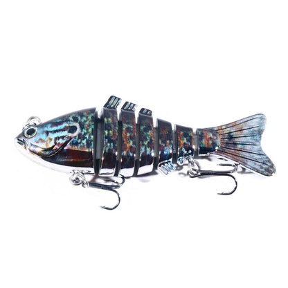 HENGJIA 10cm 24g Bionic Multi-Section Fish Bait Plastic Electroplating Fake Bait, JM060 (1), JM060 (2), JM060 (3), JM060 (4), JM060 (5), JM060 (6)