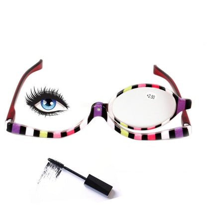 Makeup Presbyopic Glasses Multicolored Rotatable Magnifying Glass Single Piece Reading Glass, Degree:, +150, +200, +250, +300, +350, +400