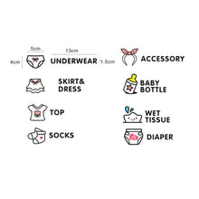 Baby Room Bedroom Wall Sticker Girls Baby Clothes Logo Classification Removable Stickers