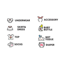 Baby Room Bedroom Wall Sticker Girls Baby Clothes Logo Classification Removable Stickers