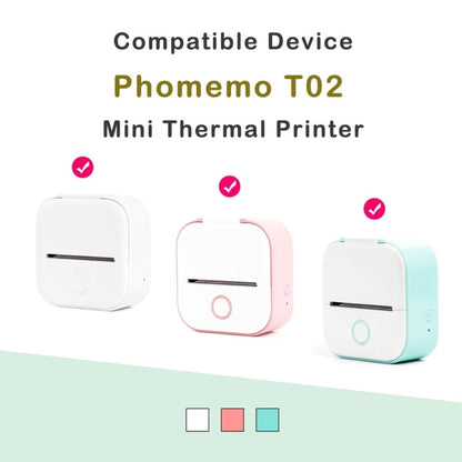 For Phomemo T02 3rolls Bluetooth Printer Thermal Paper Label Paper, 53mmx6.5m 10 Years Black on White No Adhesive, 50mmx3.5m 2 Years Black on White Sticker, 50mmx3.5m 10 Years Black on White Sticker, 50mmx3m 5 Years Blue on White Sticker               ...