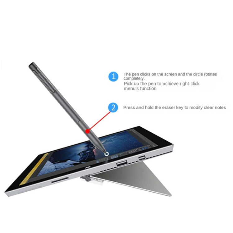 For Microsoft Surface 3 Pro 3/4/5/6/7/Book/Laptop/Go Pressure Touch Capacitance Pen, Pressure Touch Black, Pressure Touch Silver