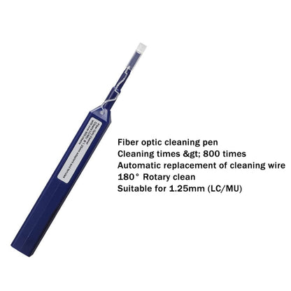 10 In 1 Optical Fiber Cleaning Tool Kit 1.25/2.5mm Fiber Cleaning Pen, Optical Fiber Cleaning Tool Kit