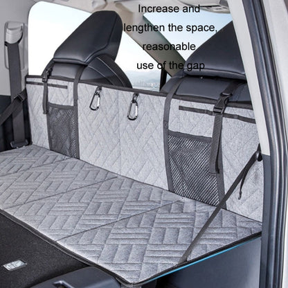 Car Camping Bed Folding Board SUV Rear Row Extension Board For Tesla, Gray, Gray Embossed, Black Embossed