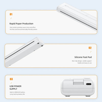 Small A4 Home Office Portable Inkless Printing Thermal Paper, 200pcs Thermal Paper