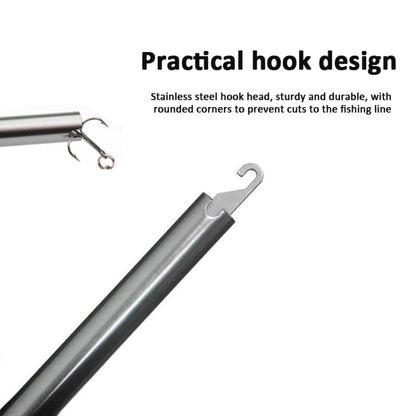 Aluminum Alloy Decoupler T-Shaped Fish Hook Remover Sea Fishing Equipment 24 X 7.5cm, Blue, Gray+Spring Rope