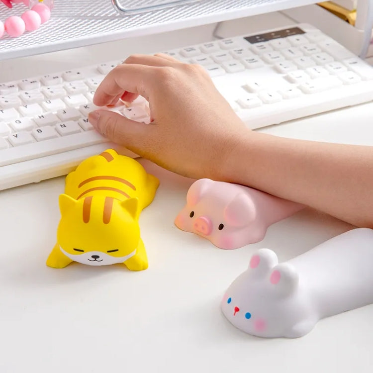 Decompression Memory Foam Mouse Pad Cute Desktop Mouse Wrist Cushion Hand Rest, Pig, Shiba Inu