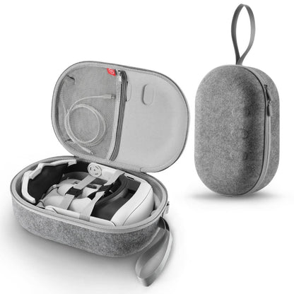 JYS-MQ018 For Apple Vision Pro / Meta Quest 3 VR Glasses Storage Bag Anti-fall and Anti-scrape Portable Bag, Black, Grey