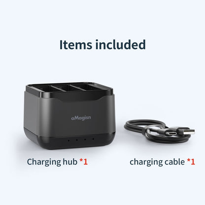 AMagisn Battery Charger Charging Seat For GoPro HERO12 Black /11 Black /10 Black /9 Black, For GoPro HERO12 /11/10/9